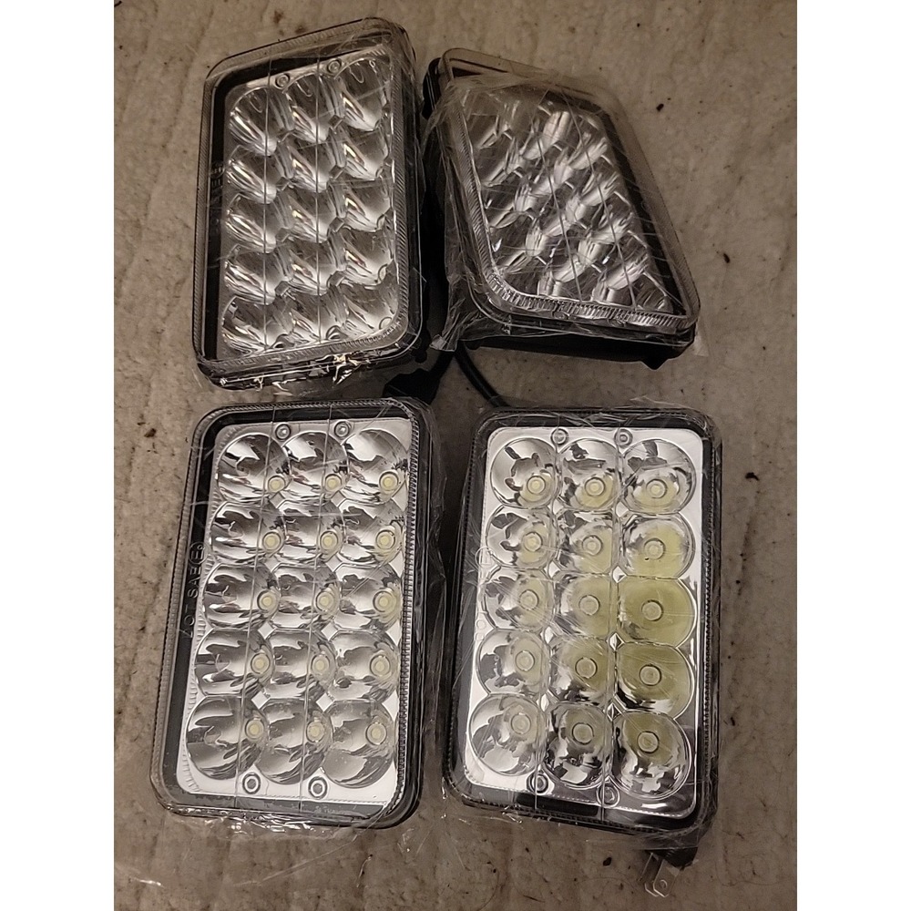 Dot Approved 4x6" LED Headlights Hi/Lo Beam Replace H4651 H4652 H4656 H6545 Lamp